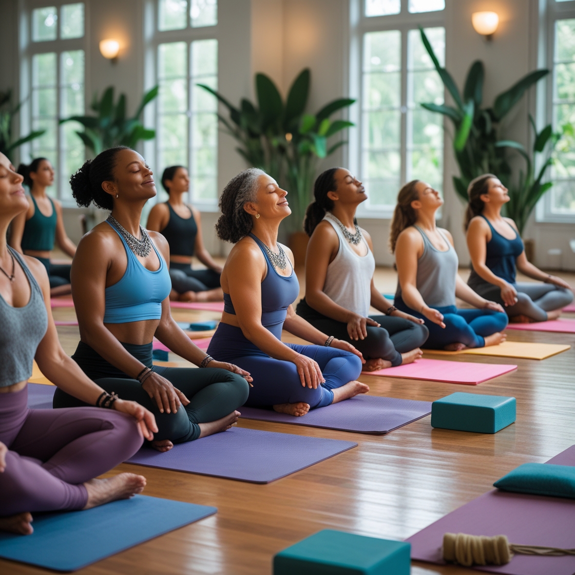 Yoga session at Mystanovia